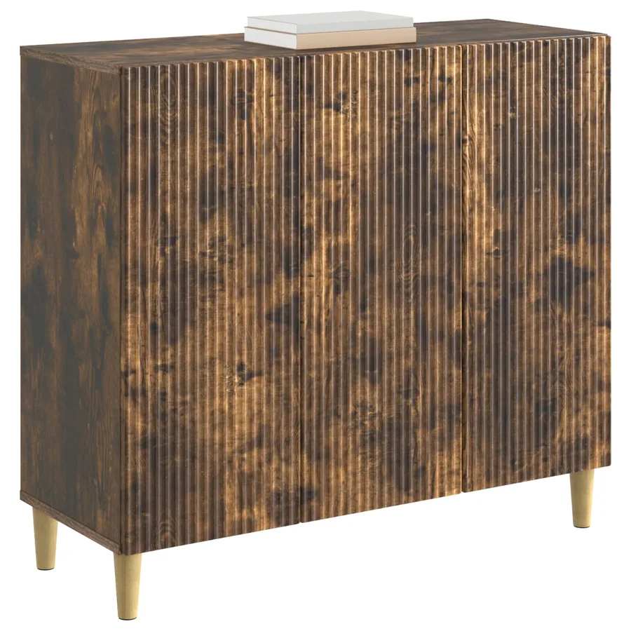 Buffet Chêne fumé 89 x 34,5 x 80 cm Bois d'ingénierie - 3