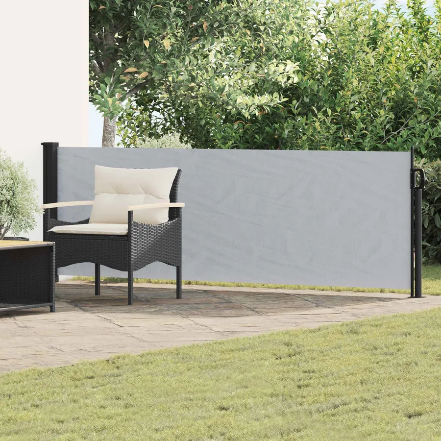 Store latéral rétractable Gris 500 x 100 cm Polyester