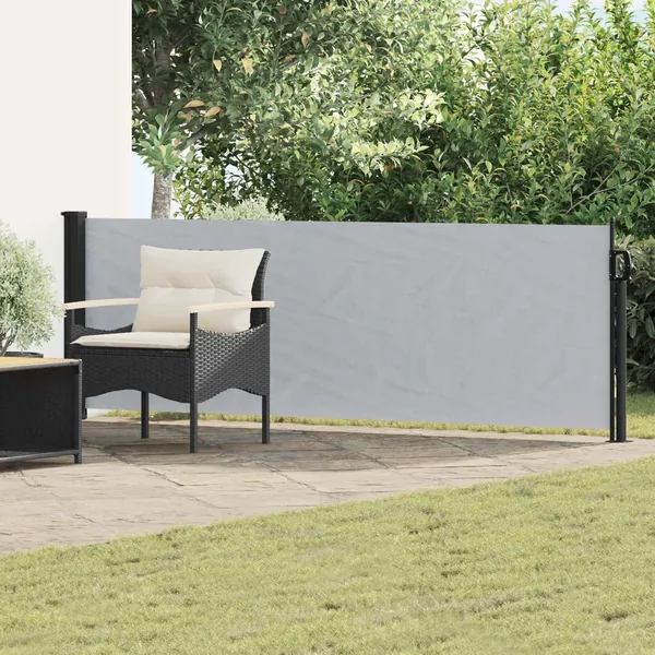 Store latéral rétractable Gris 500 x 100 cm Polyester