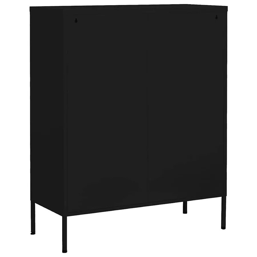 Armoire de rangement Noir 80x35x101,5 cm Acier - 4