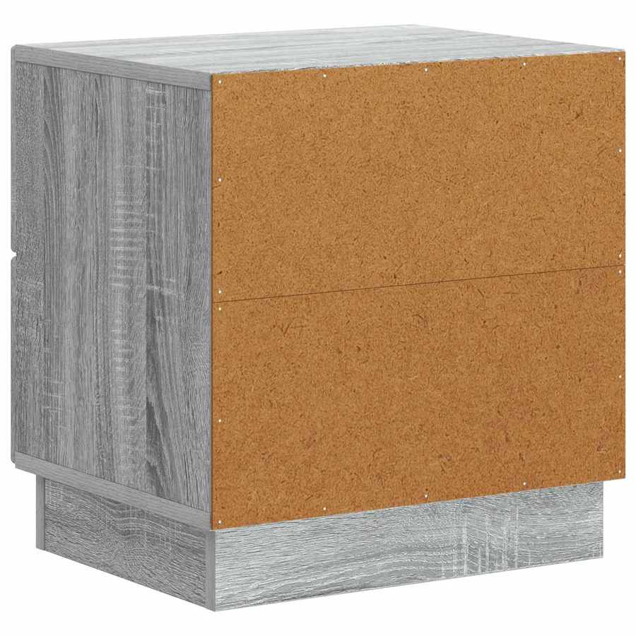 Cabinet de chevet 2 pcs Sonoma gris 43 x 34,5 x 44,5 cm - 9