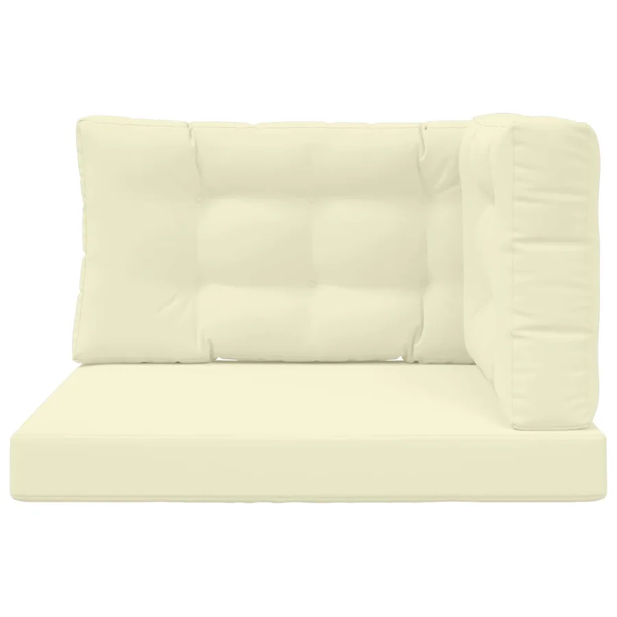 Coussin de canapé d'extérieur 3 pcs Crème Polyester - 6
