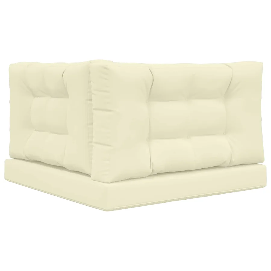 Coussin de canapé d'extérieur 3 pcs Crème Polyester - 7