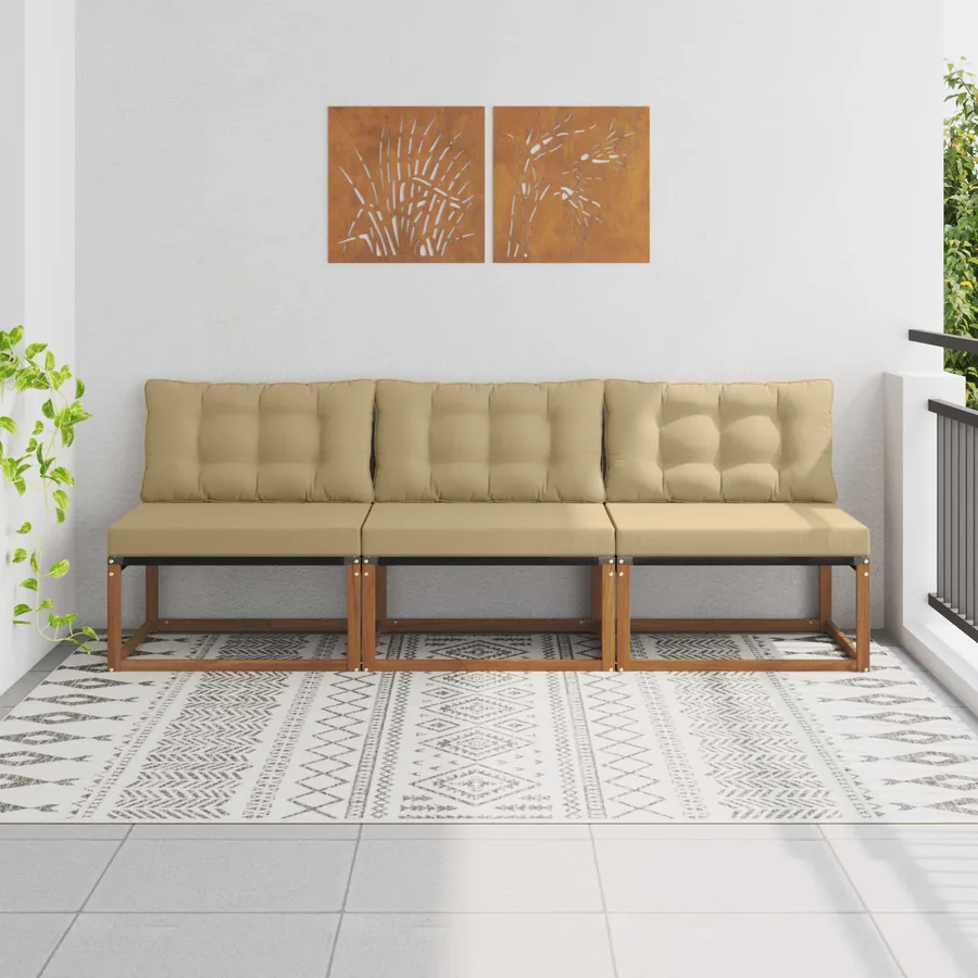 3 Pièce Sofa de milieu extérieur