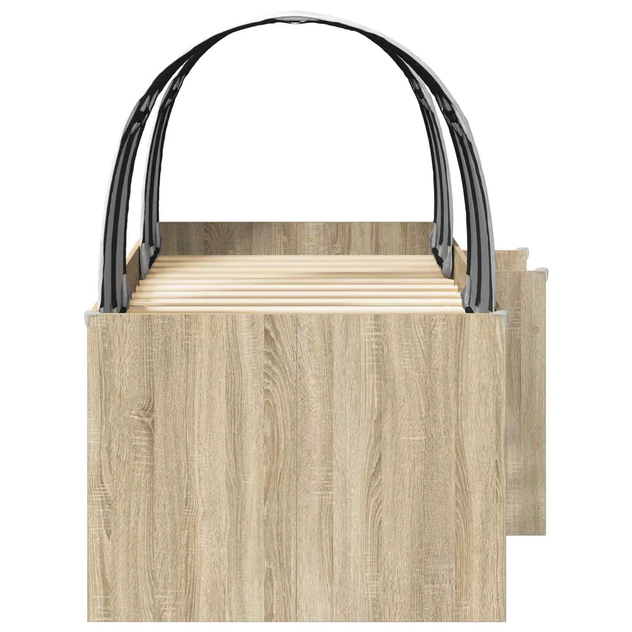 Lit avec Tunnel 3 pc Chêne Sonoma et blanc Bois d'ingénierie - 7
