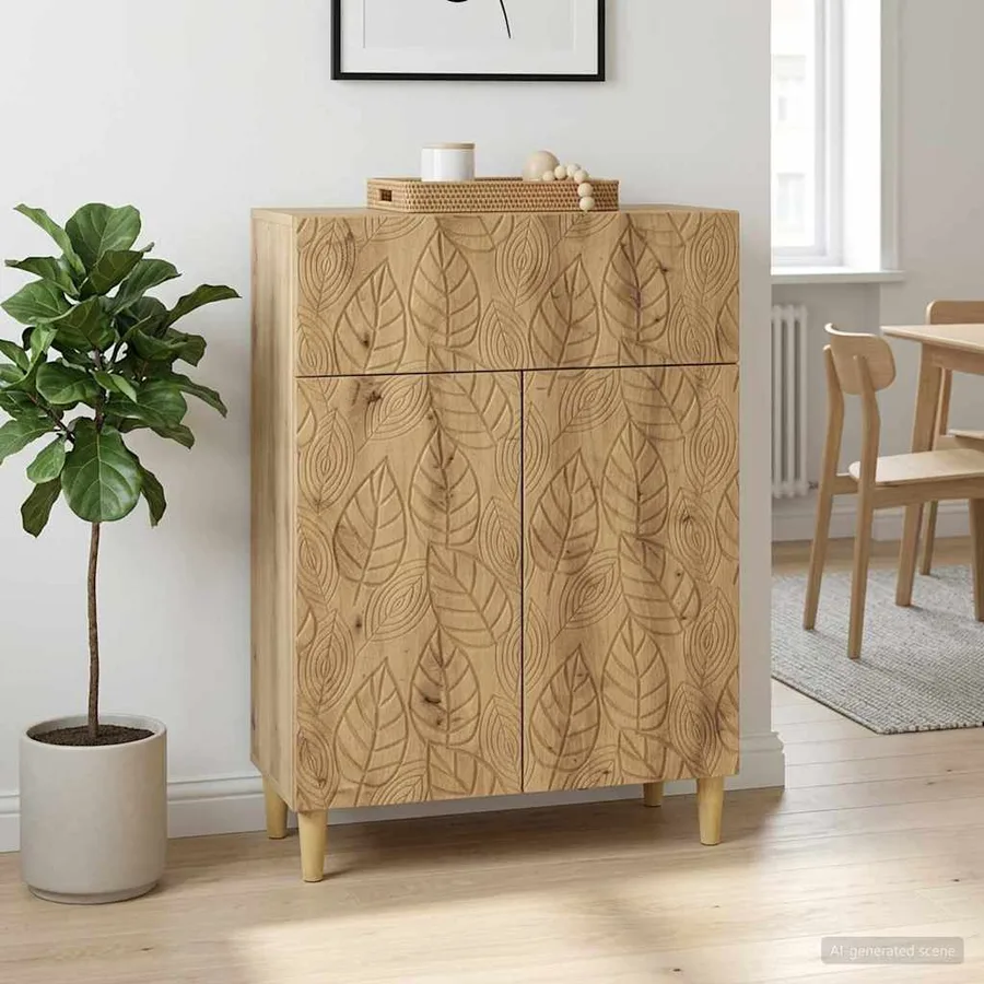 Buffet Chêne artisanal 66 x 34,5 x 90 cm Bois d'ingénierie - 3