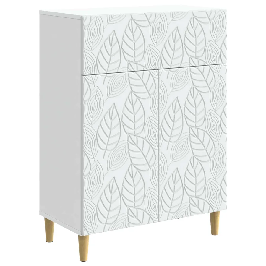Buffet Blanc 66 x 34,5 x 90 cm Bois d'ingénierie - 2