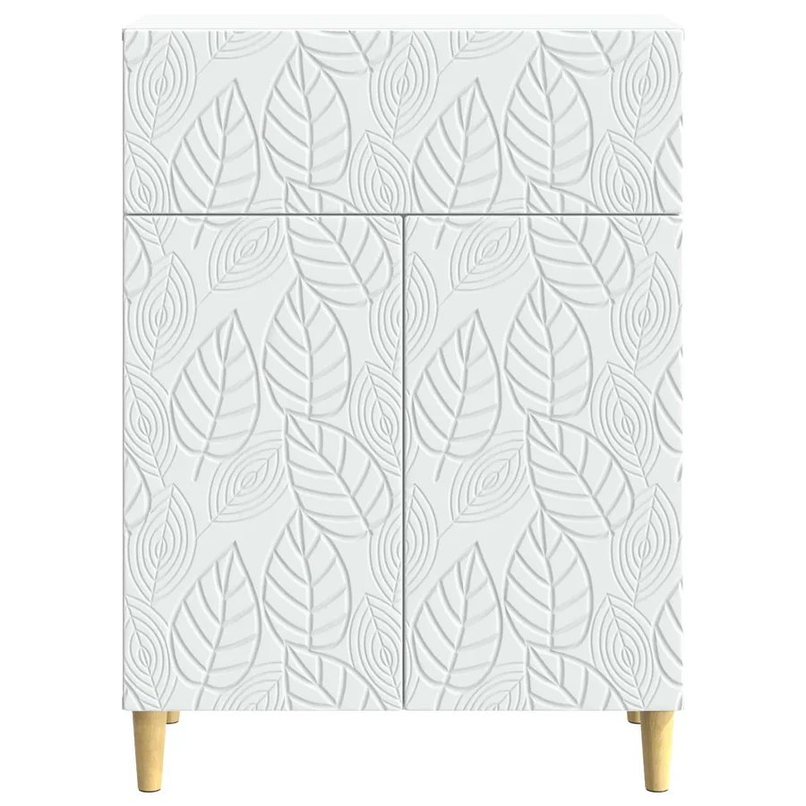 Buffet Blanc 66 x 34,5 x 90 cm Bois d'ingénierie - 5