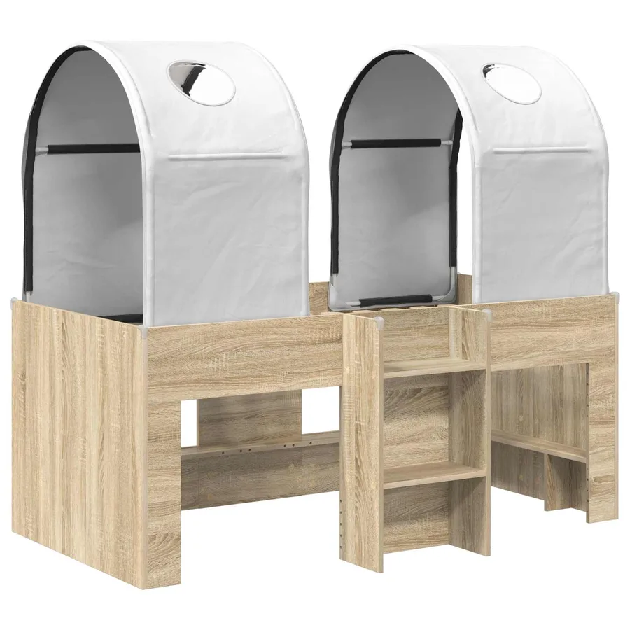 Lit avec Tunnel 3 pc Sonoma et Blanc Bois d'ingénierie - 3