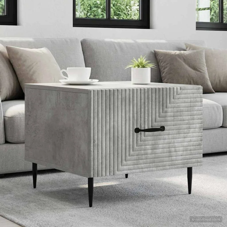Table basse Gris béton 49 x 50 x 40 cm Bois d'ingénierie