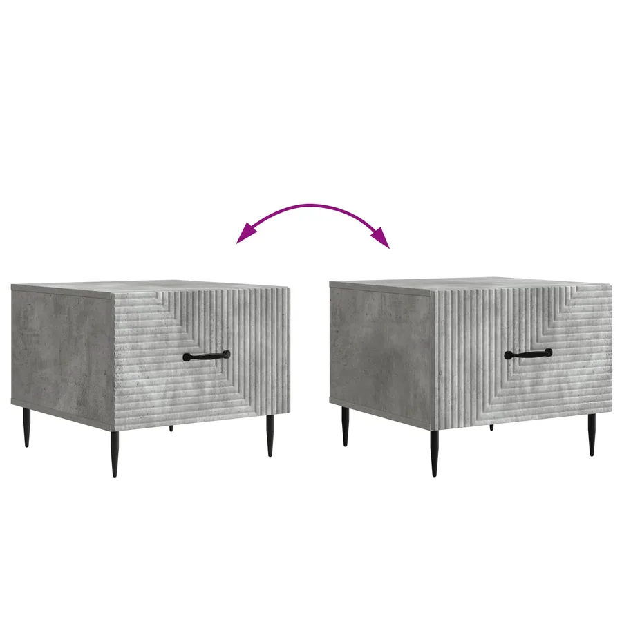 Table basse Gris béton 49 x 50 x 40 cm Bois d'ingénierie - 10