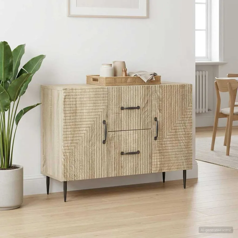 Buffet Chêne Sonoma 89 x 34,5 x 60 cm Bois d'ingénierie
