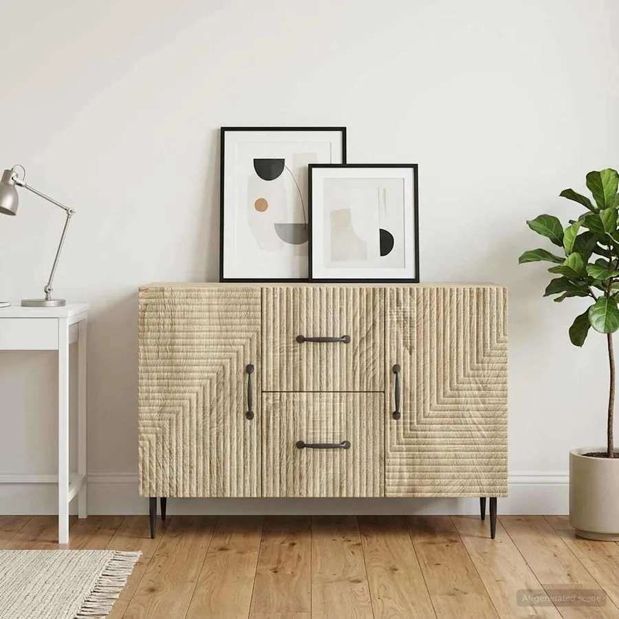 Buffet Chêne Sonoma 89 x 34,5 x 60 cm Bois d'ingénierie - 4