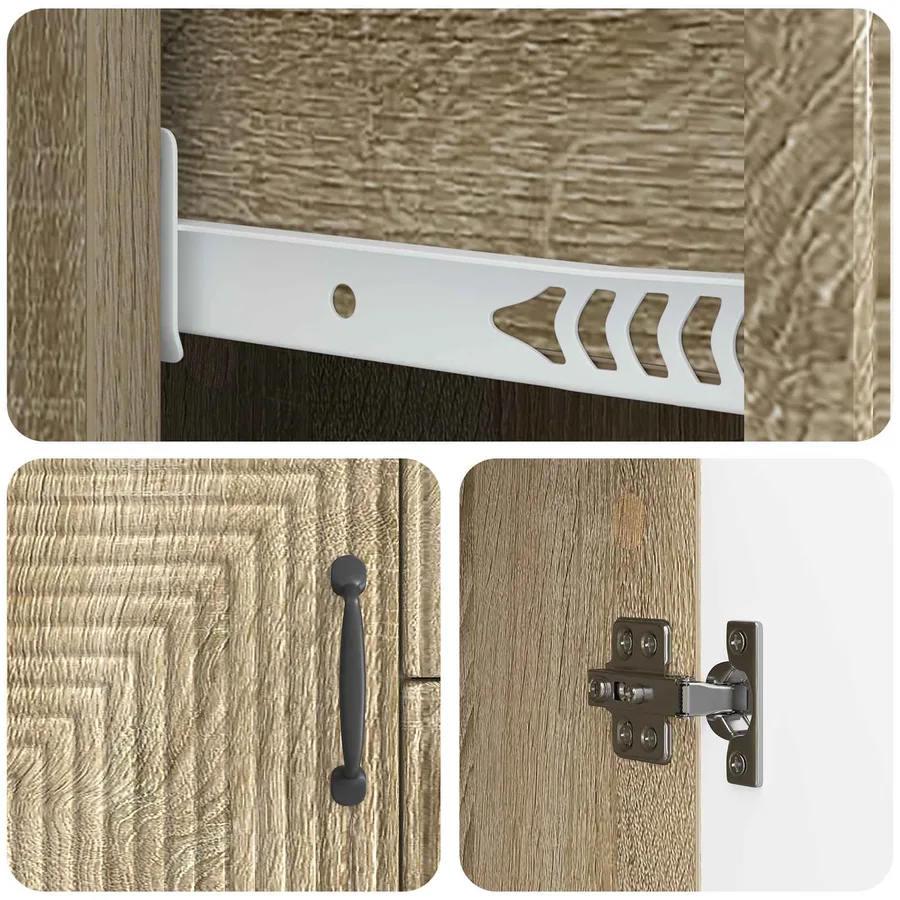 Buffet Chêne Sonoma 89 x 34,5 x 60 cm Bois d'ingénierie - 9