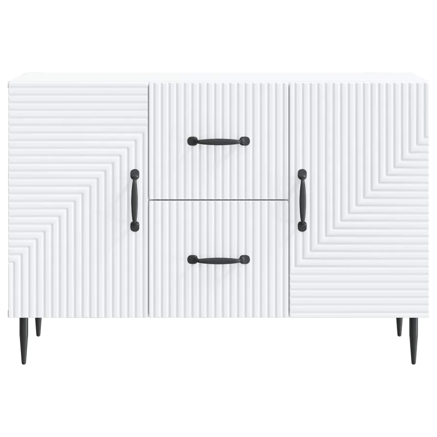 Buffet Blanc 89 x 34,5 x 60 cm Bois d'ingénierie - 6