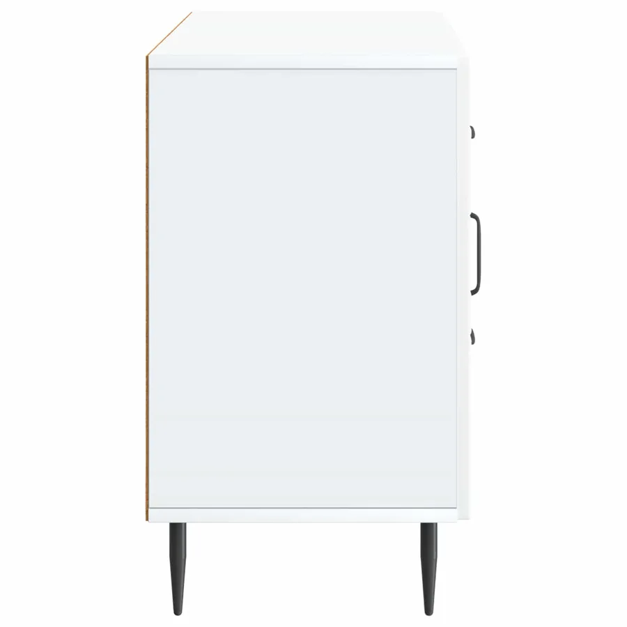Buffet Blanc 89 x 34,5 x 60 cm Bois d'ingénierie - 7