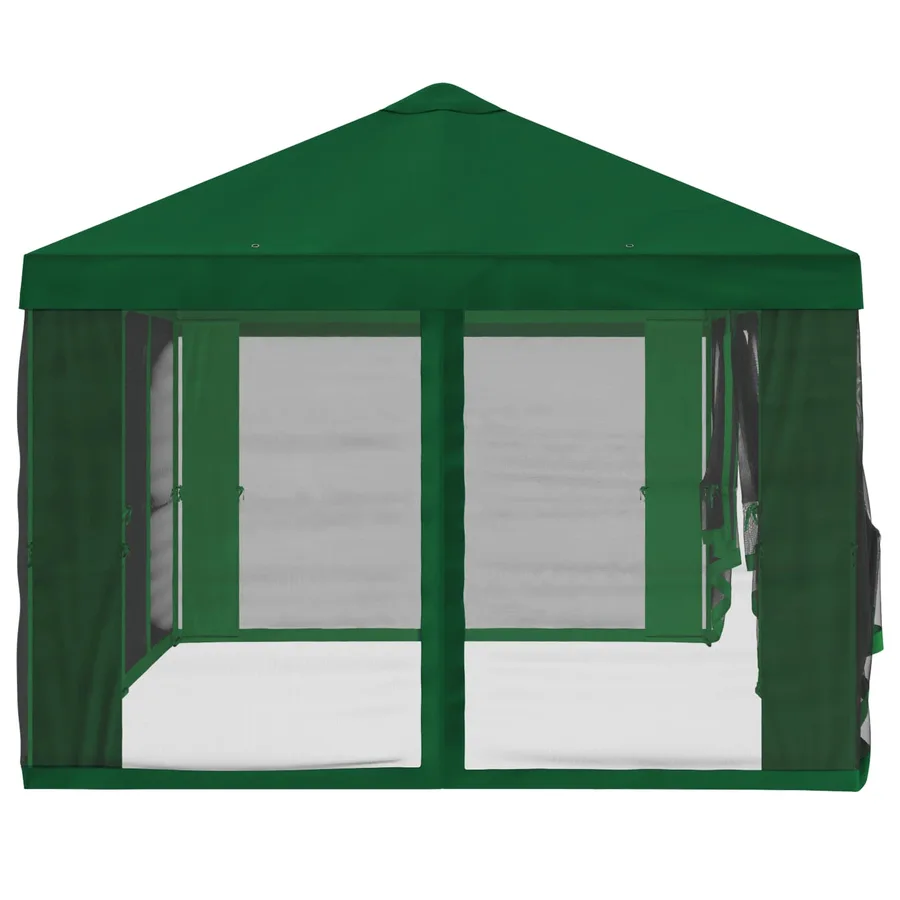 Housse de tonnelle avec murs latéraux 6 x 3 m Vert Polyester - 6