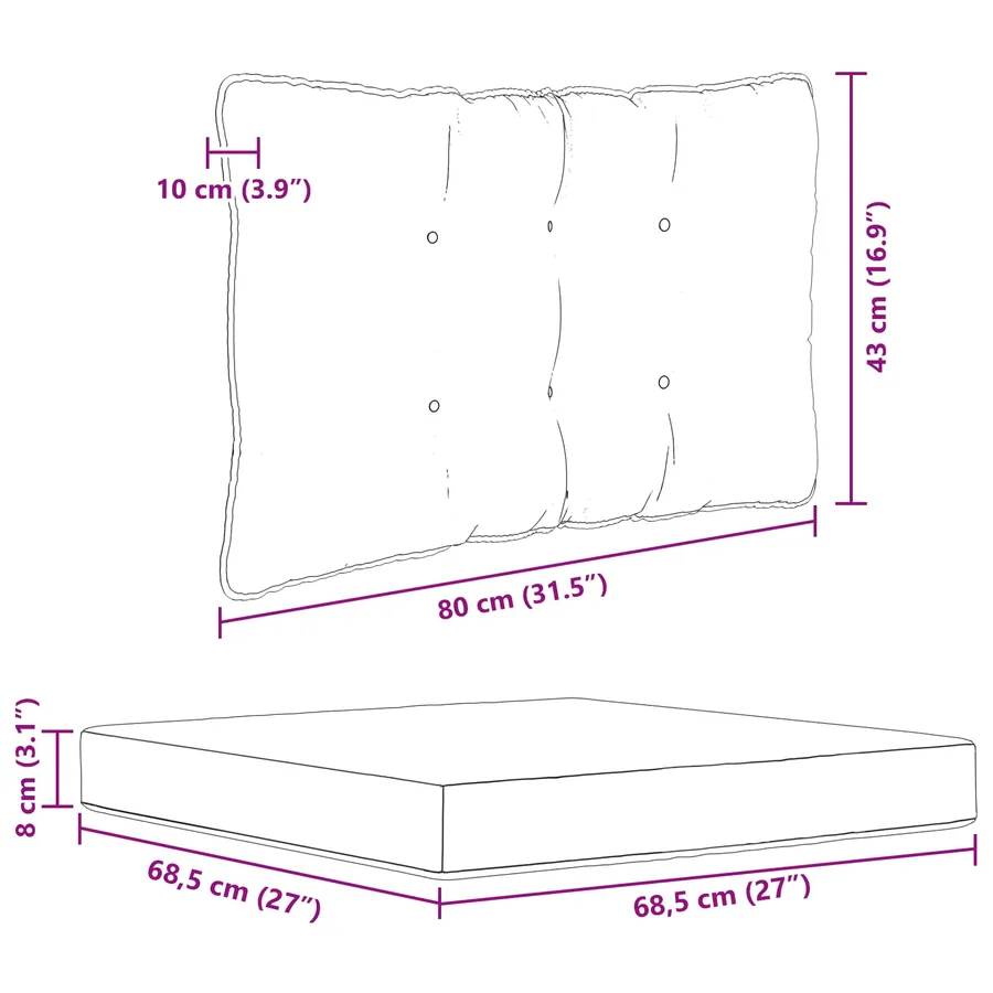 Coussin de canapé d'extérieur Polyester Turquoise - 8