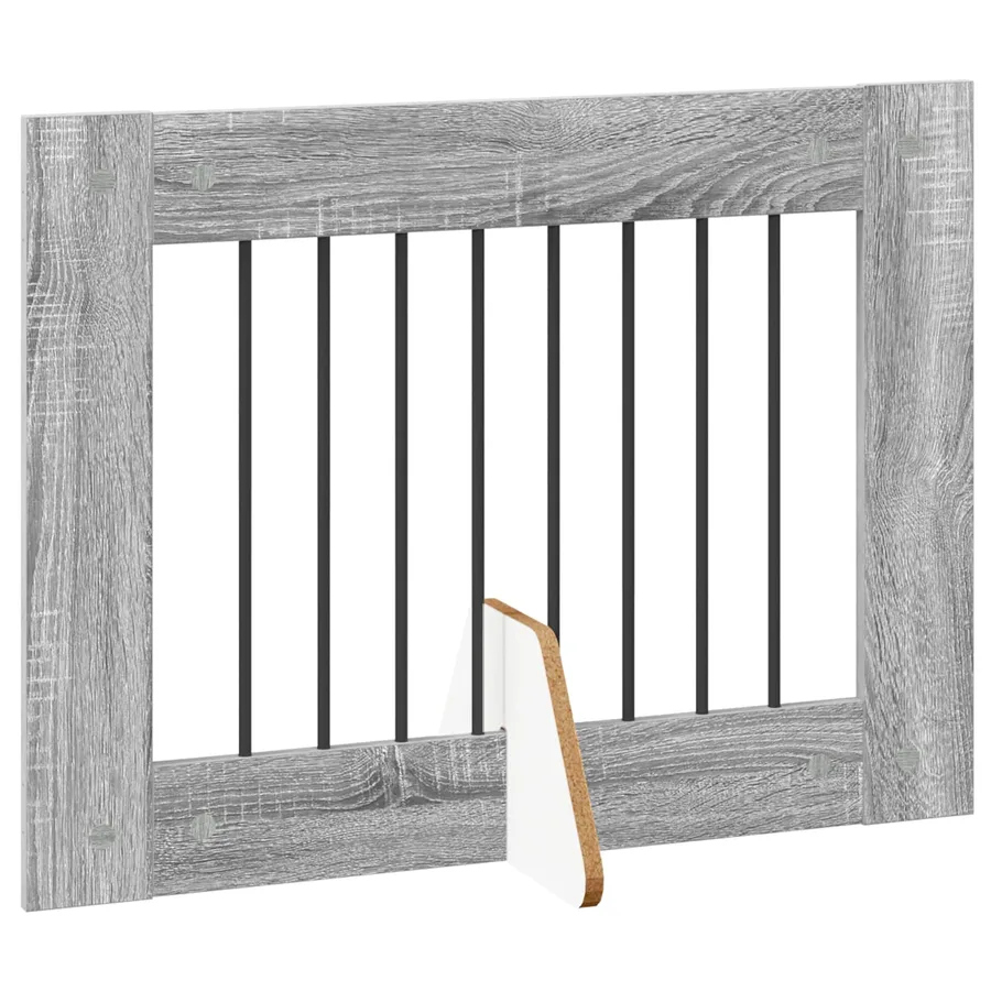 Porte de chien pliable avec supports 6 pcs Sonoma gris 482 cm - 3