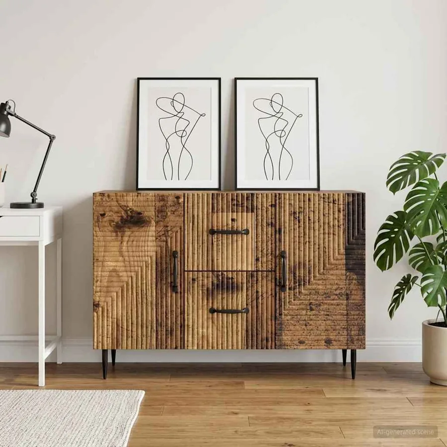 Buffet Bois ancien 89 x 34,5 x 60 cm Bois d'ingénierie
