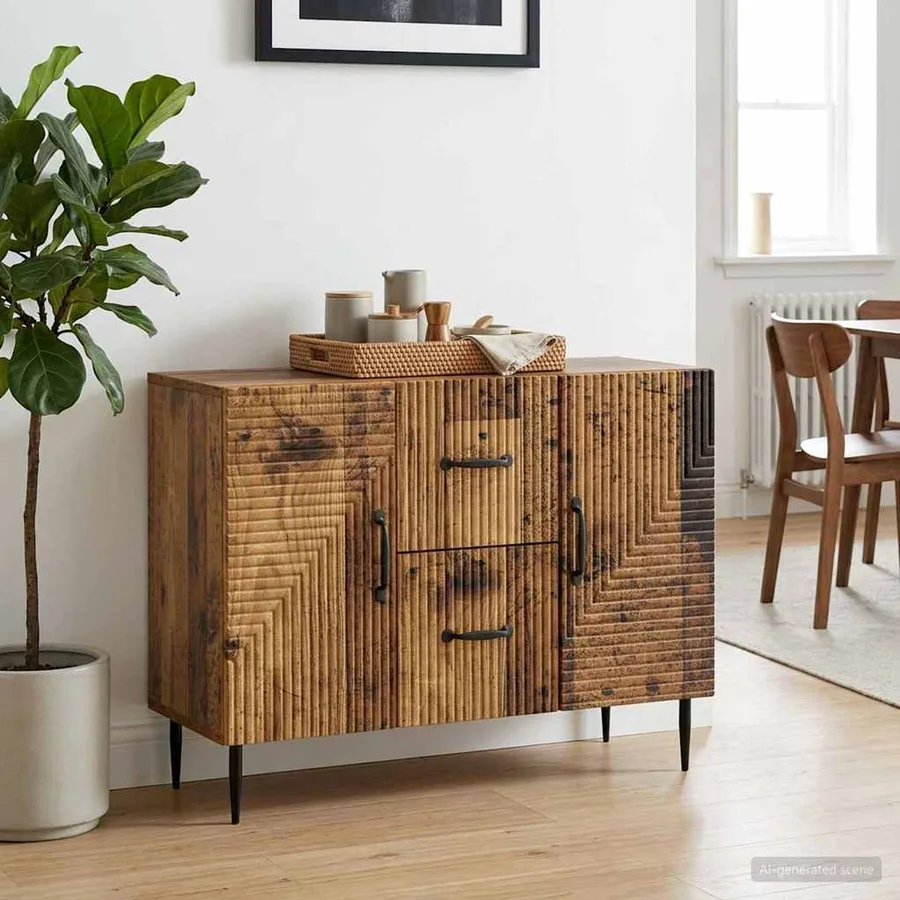 Buffet Bois ancien 89 x 34,5 x 60 cm Bois d'ingénierie - 4