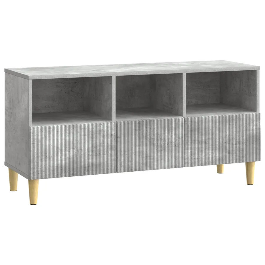 Meuble TV Gris béton 102 x 34,5 x 50 cm Bois d'ingénierie - 2