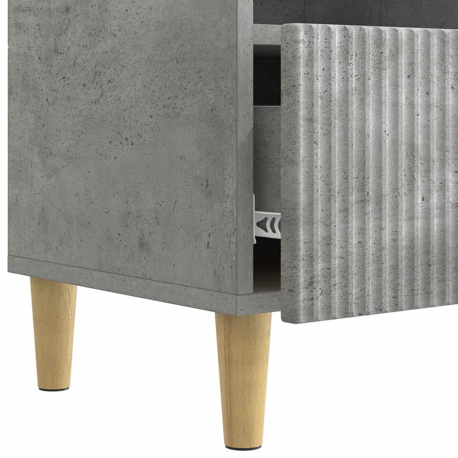 Meuble TV Gris béton 102 x 34,5 x 50 cm Bois d'ingénierie - 9