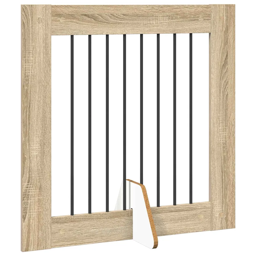 Porte de chien pliable avec supports 2 pcs Chêne Sonoma - 4