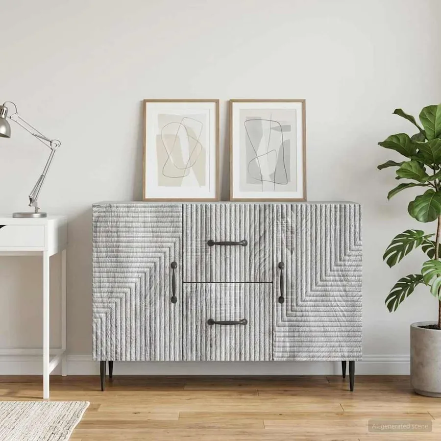Buffet Sonoma gris 89 x 34,5 x 60 cm Bois d'ingénierie