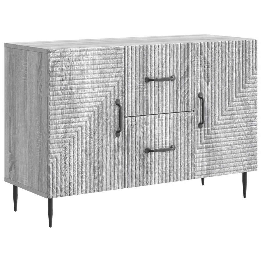 Buffet Sonoma gris 89 x 34,5 x 60 cm Bois d'ingénierie - 2