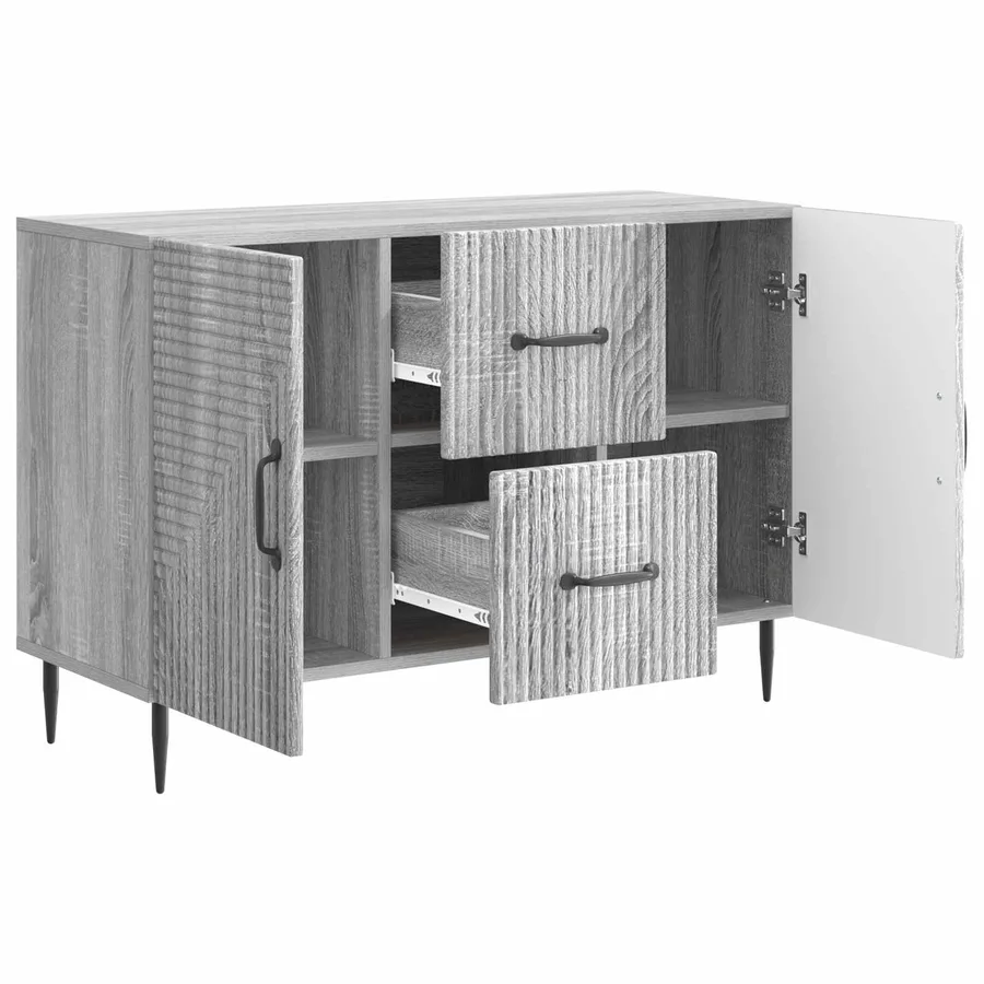 Buffet Sonoma gris 89 x 34,5 x 60 cm Bois d'ingénierie - 5