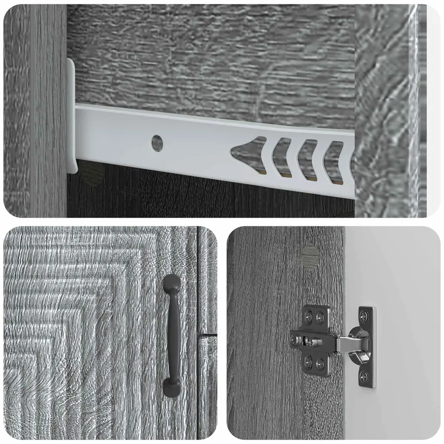 Buffet Sonoma gris 89 x 34,5 x 60 cm Bois d'ingénierie - 9