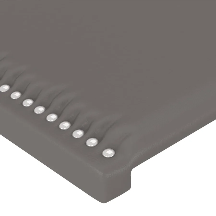Tête de lit avec oreilles Gris 147x16x78/88 cm Similicuir - 5