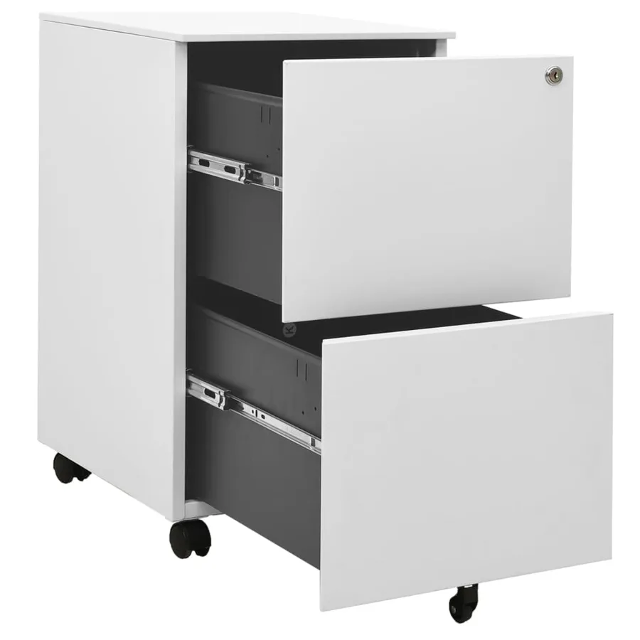 Classeur mobile Gris clair 39x45x67 cm Acier - 5