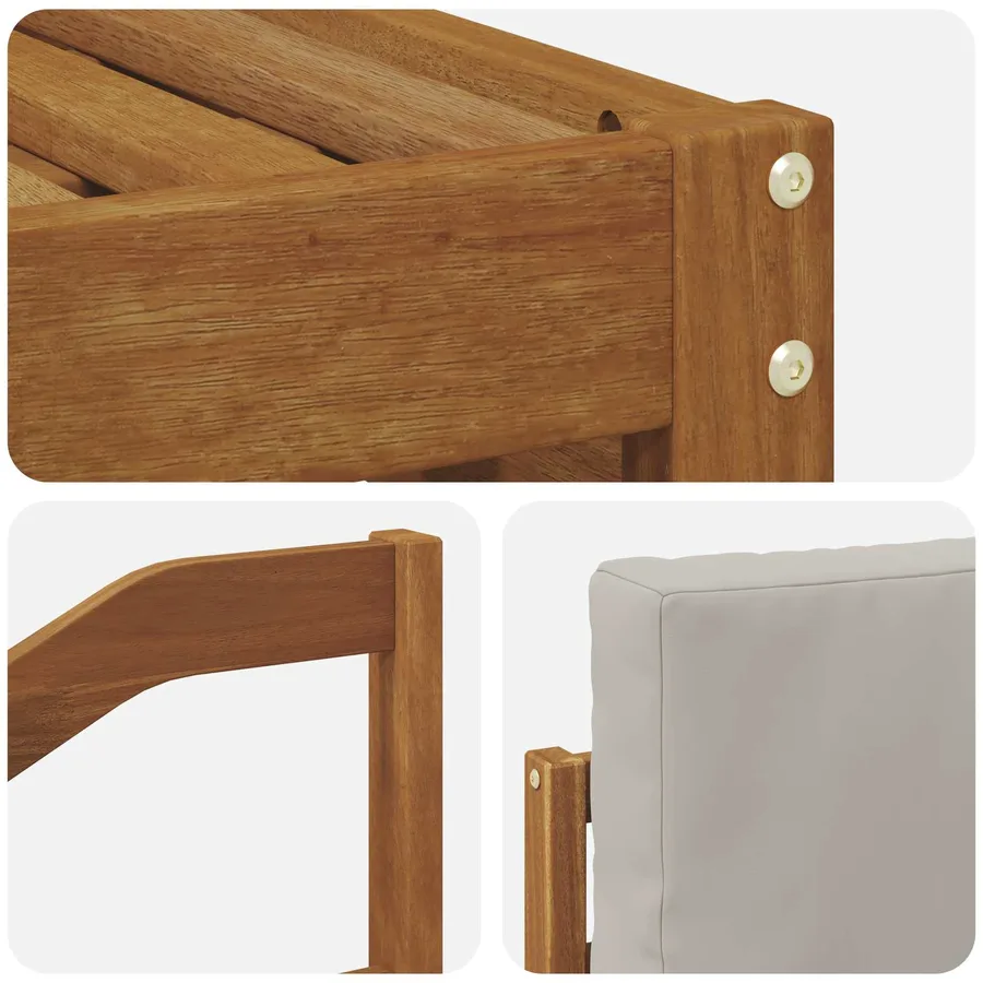 Ensemble de canapé d'angle 6 pcs Gris Naturel et Clair - 6