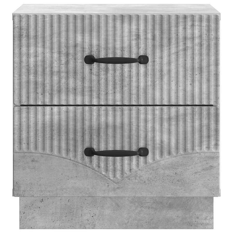 Cabinet de chevet avec tiroir Gris béton 43 x 34,5 x 44,5 cm - 5