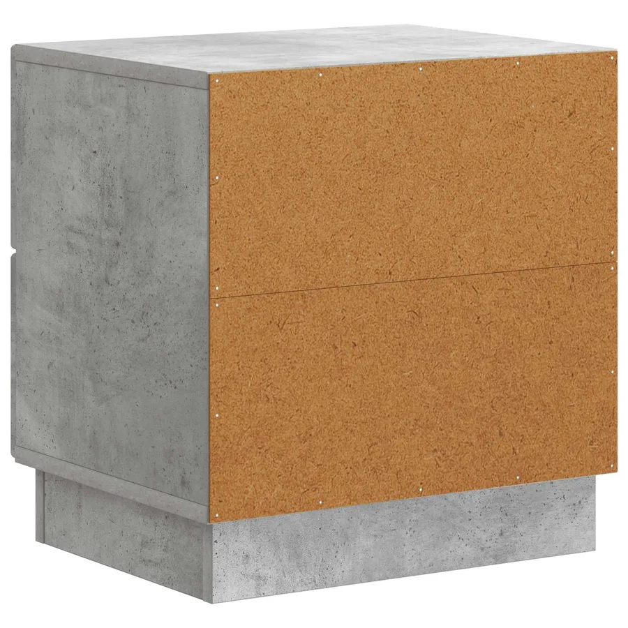 Cabinet de chevet avec tiroir Gris béton 43 x 34,5 x 44,5 cm - 7