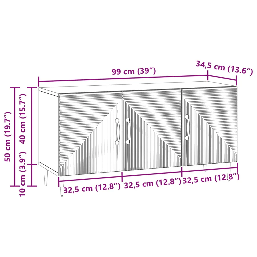 Meuble TV Blanc brillant 99 x 34,5 x 50 cm Bois d'ingénierie - 11