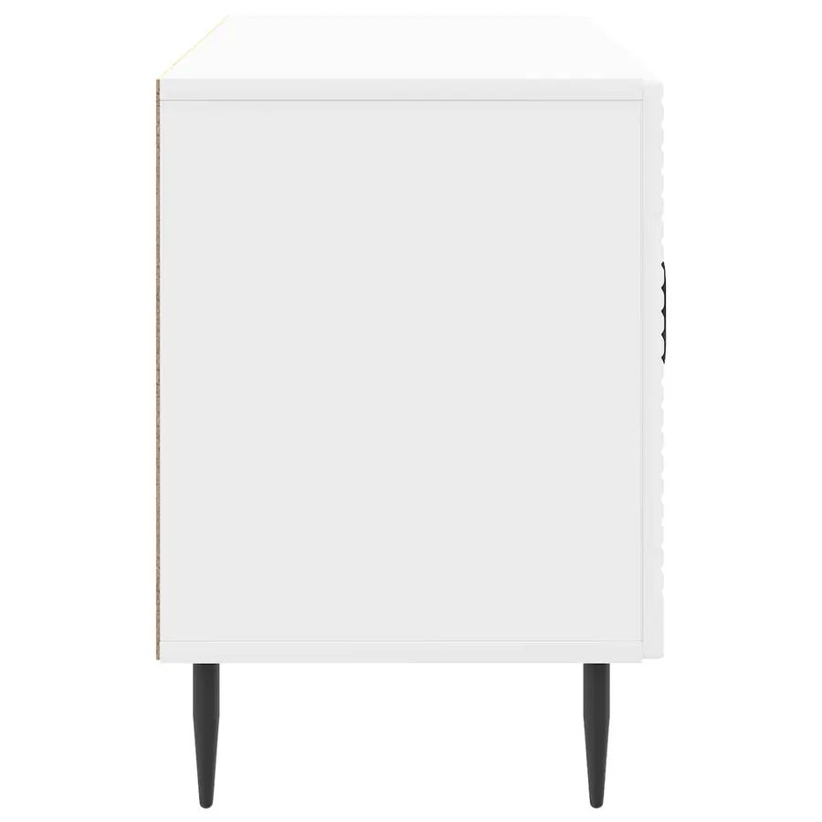 Meuble TV Blanc brillant 99 x 34,5 x 50 cm Bois d'ingénierie - 7