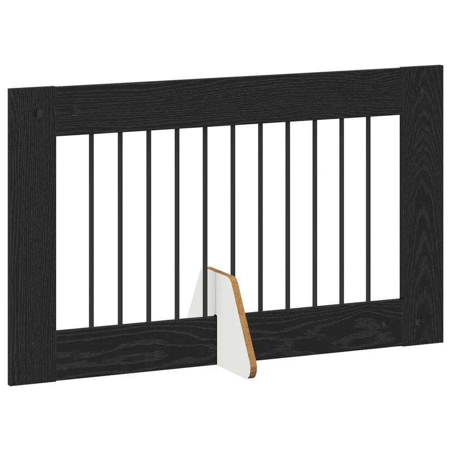 Porte de chien pliable avec supports 6 pcs Chêne noir 602 cm - 3
