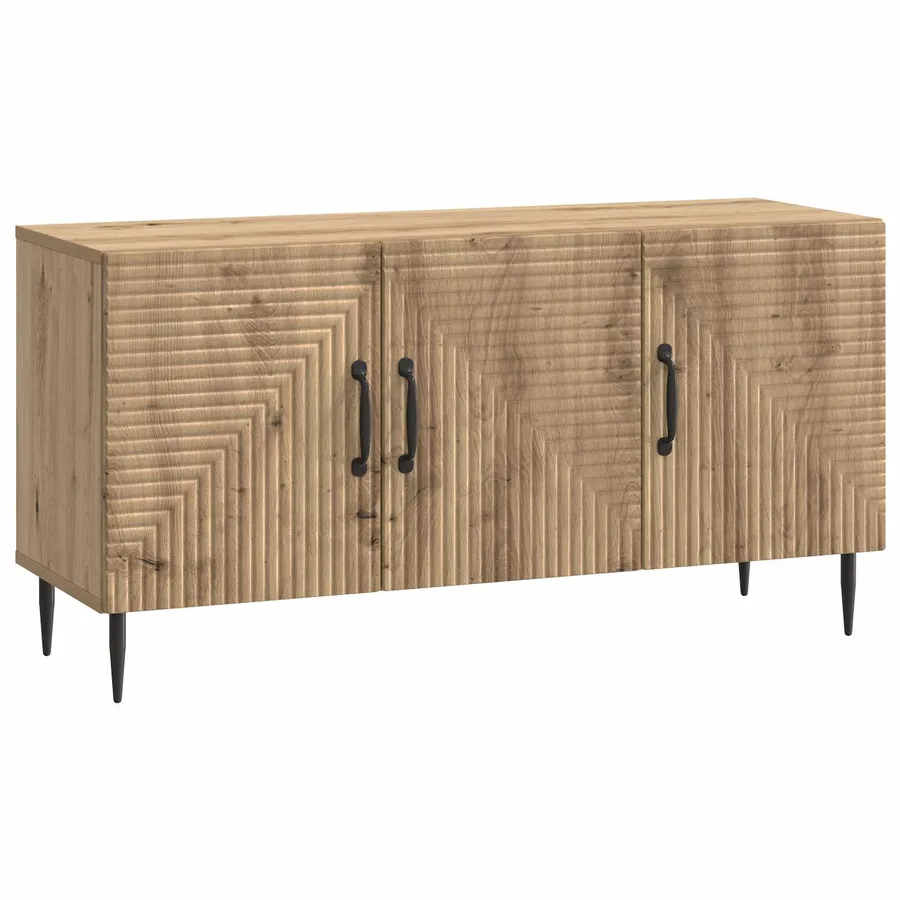 Meuble TV 99 x 34,5 x 50 cm Chêne artisanal Bois d'ingénierie - 2