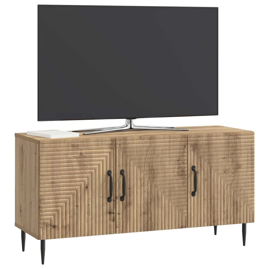 Meuble TV 99 x 34,5 x 50 cm Chêne artisanal Bois d'ingénierie - 3