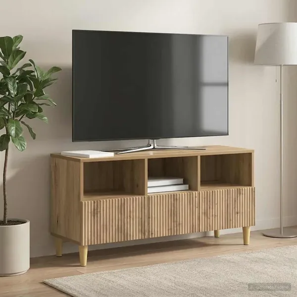 Meuble TV 102 x 34,5 x 50 cm Chêne artisanal Bois d'ingénierie