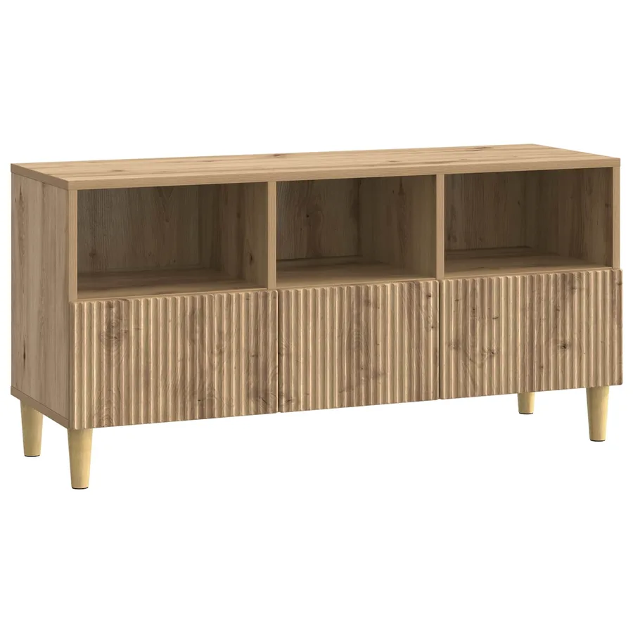 Meuble TV 102 x 34,5 x 50 cm Chêne artisanal Bois d'ingénierie - 2