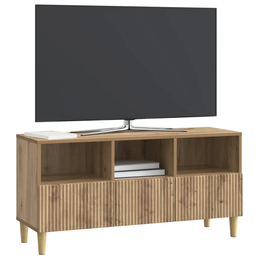 Meuble TV 102 x 34,5 x 50 cm Chêne artisanal Bois d'ingénierie - 3