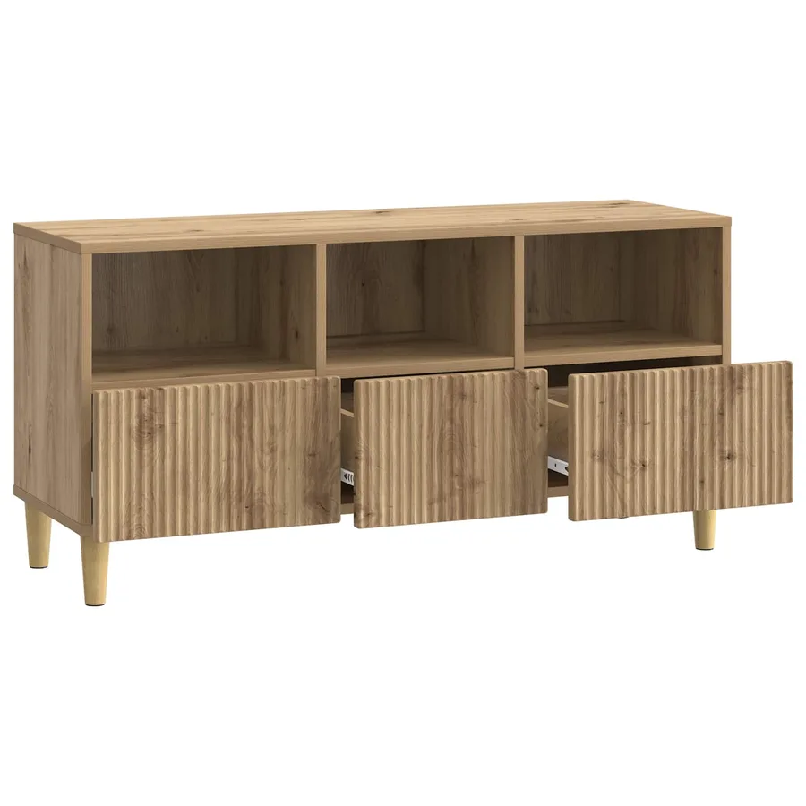 Meuble TV 102 x 34,5 x 50 cm Chêne artisanal Bois d'ingénierie - 5