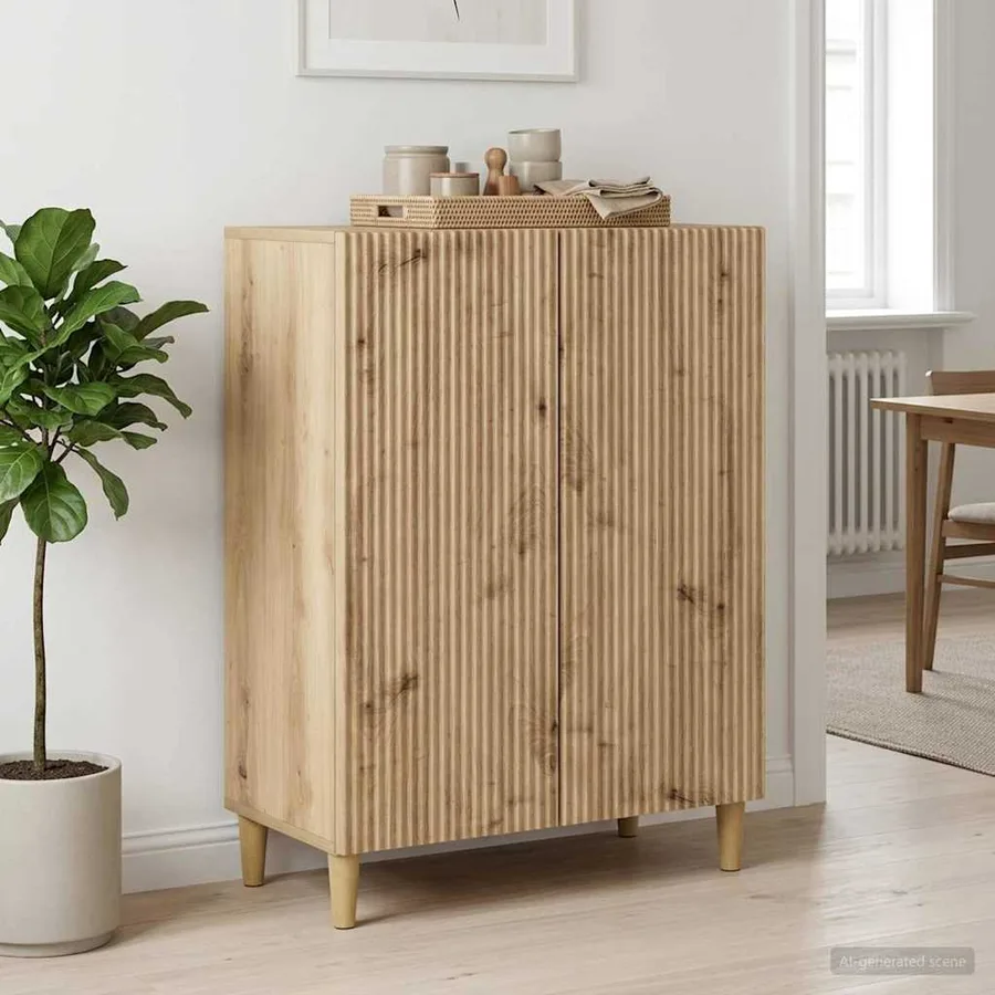 Buffet Chêne artisanal 66 x 34,5 x 90 cm Bois d'ingénierie - 4
