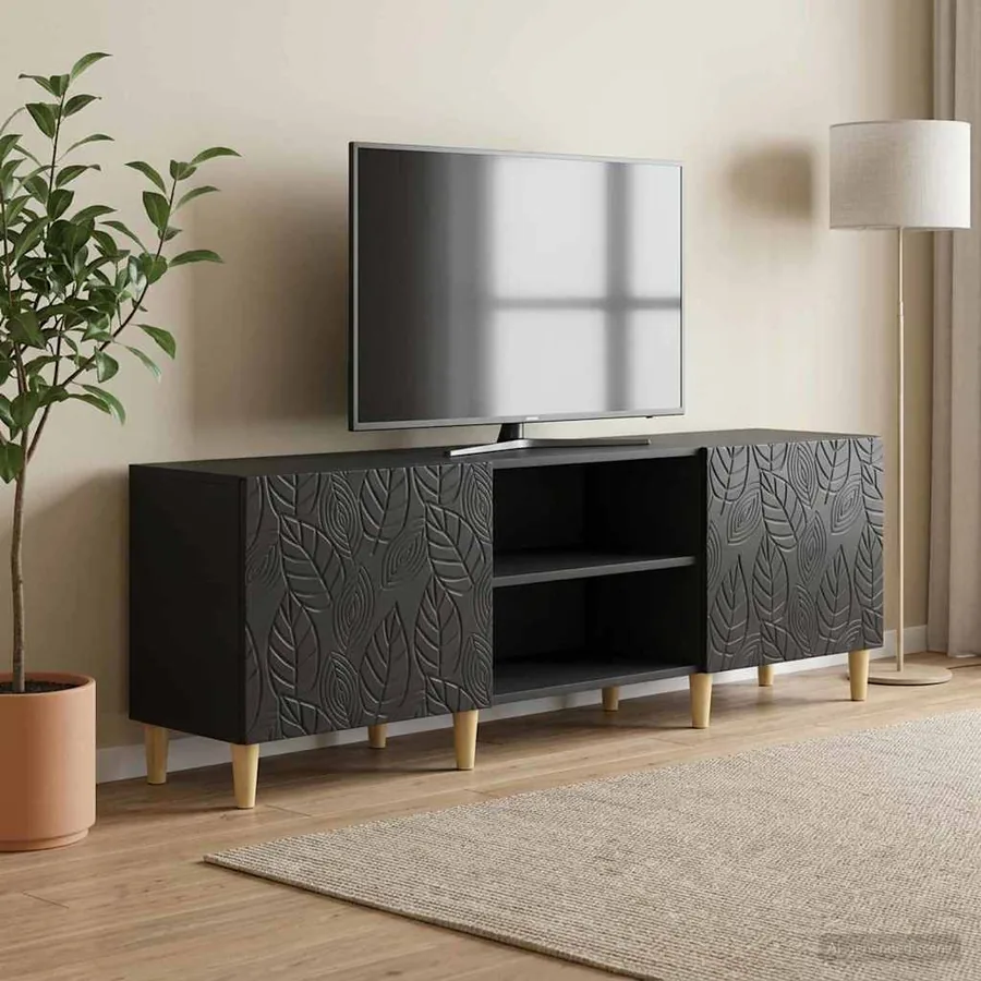 Meuble TV 150 x 31 x 50 cm Noir Bois d'ingénierie