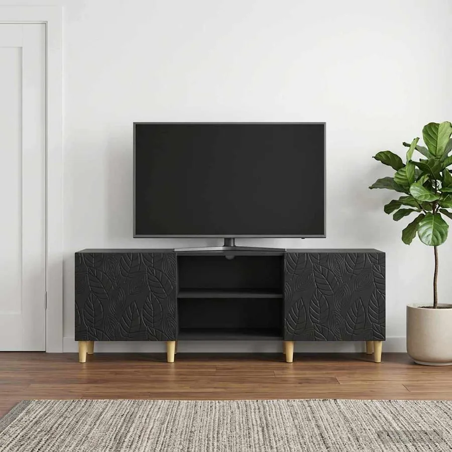 Meuble TV 150 x 31 x 50 cm Noir Bois d'ingénierie - 3