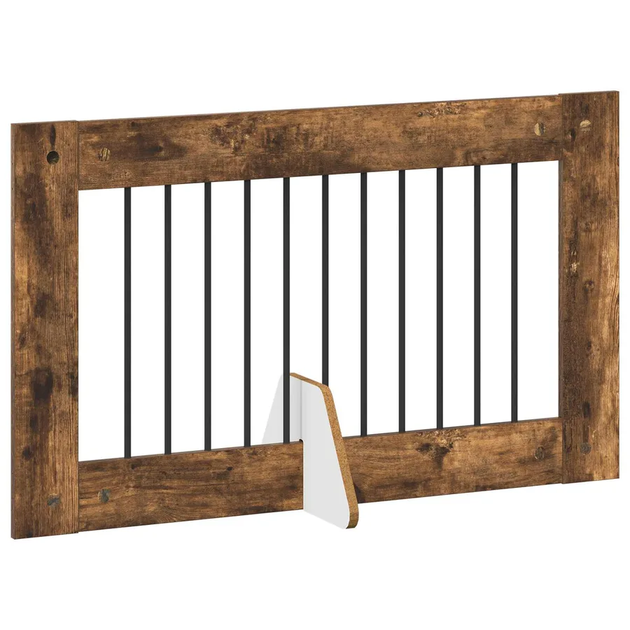 Porte de chien pliable avec supports 6 pcs Chêne fumé 602 cm - 3